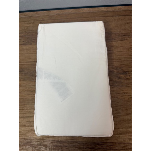 Organic Cotton Sateen Border Pillow Euro Sham - Parchment NWT - Picture 8 of 8